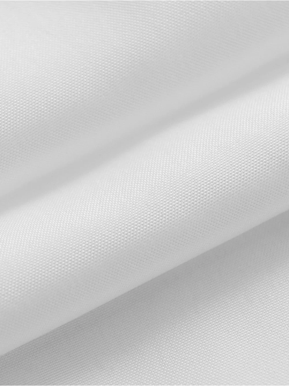 TWO Awesome Home White Solid Fabric Shower Curtain Grommet Top for Bathroom